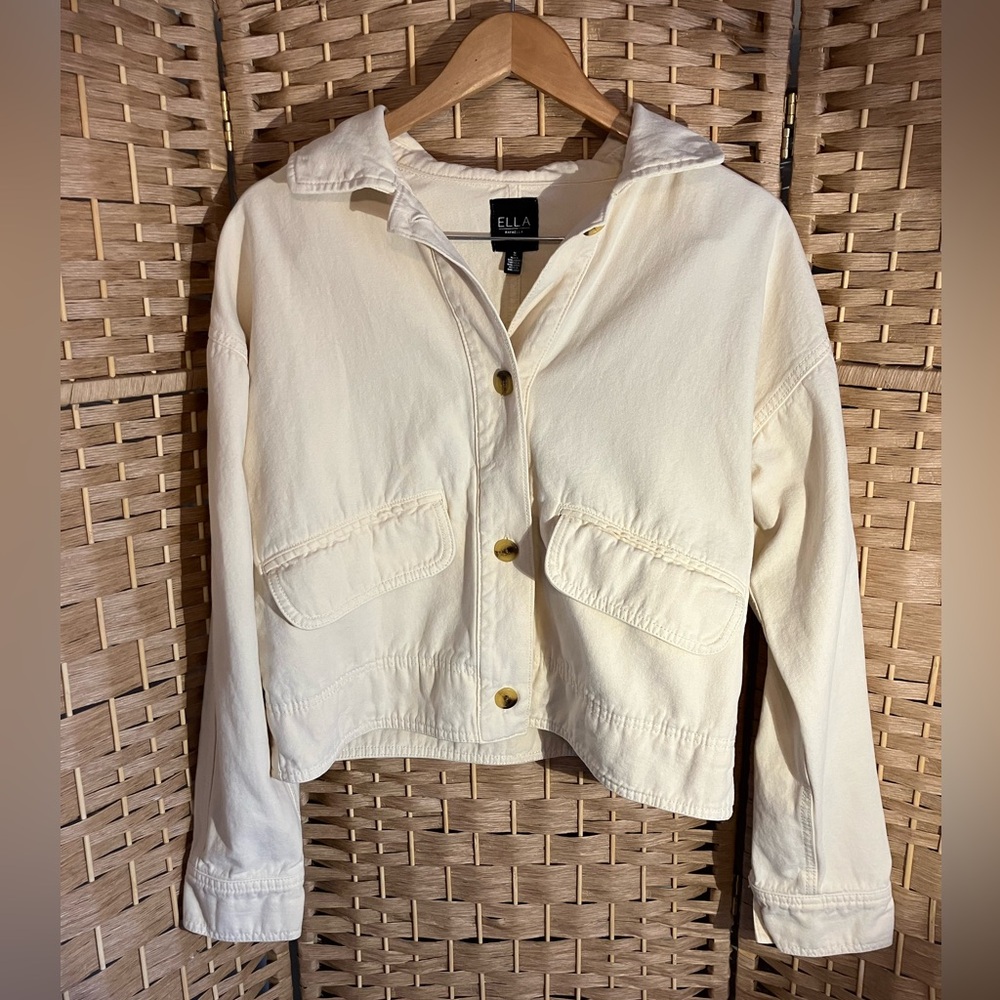 100% Cotton Ella Rafaella Women's Button Jacket - Picture 2 of 9